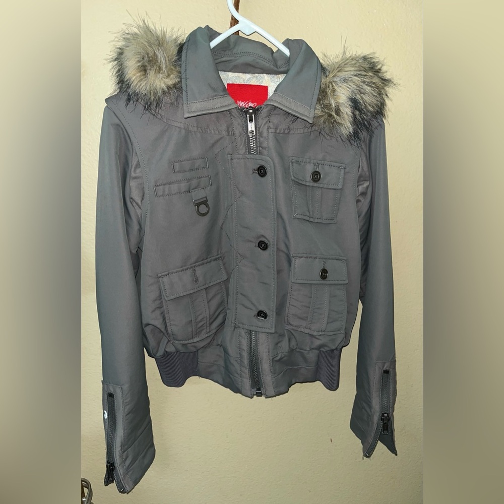 Green cropped weather jacket